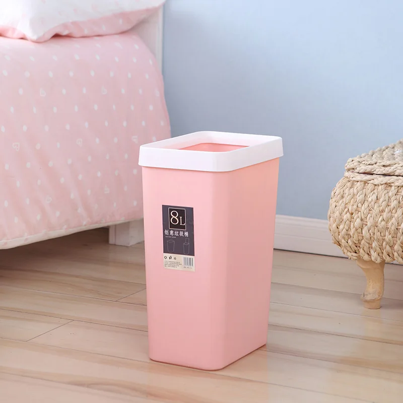 Новая креативная модная пластиковая урна для мусора 8L/12L без крышки Тип кухонное