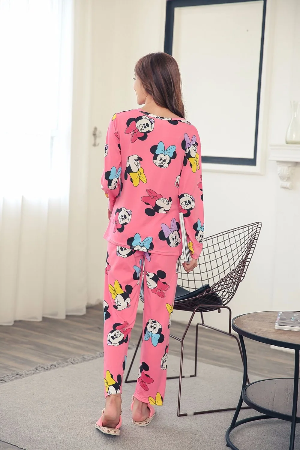 Foply Новинка г. Лидер продаж осень пижамы для женщин коробки милые Pijama узор пижамный комплект тонкий Pijama Mujer пижамы