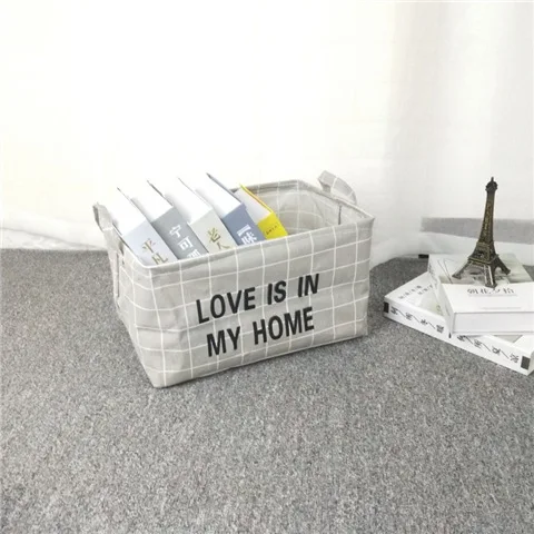 38x26x20 Gray Grid Складная корзина для белья, корзина для хранения одежды, бочки для хранения детских игрушек, контейнер для мелочей, органайзер для одежды, сумки - Цвет: 38x26x20 Gray Grid