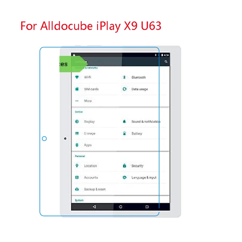 For iPlay X9 U63 Для Alldocube Free Young X5, iPlay X9 U63, iPlay8, iWork 8, 1X, 8 Air, Pro, Ultimate жесткий нано экран защитная пленка Супер удар - Цвет: For iPlay X9 U63