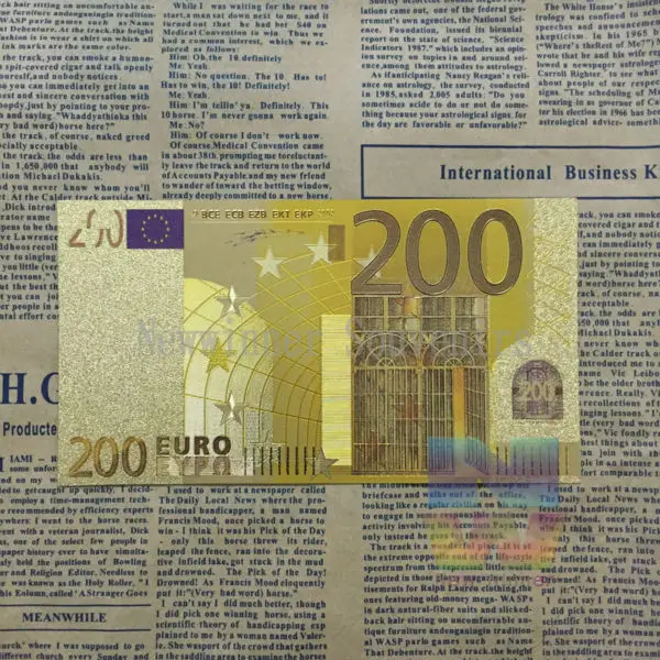 10 шт./компл. искусство и коллекционные вещи цвет 24 к золотые банкноты Золотая