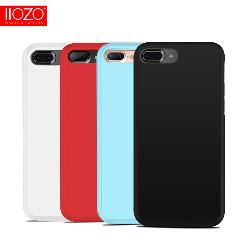 IIOZO Ultra Thin Phone Case For iPhone 7 6 6s 8 X Plus Soft TPU Silicone Simple Candy Color Frosted Back Cover for | Мобильные