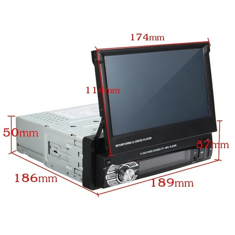 Camecho Авторадио Bluetooth 1 din автомобильное радио 7 "HD сенсорный экран Универсальный