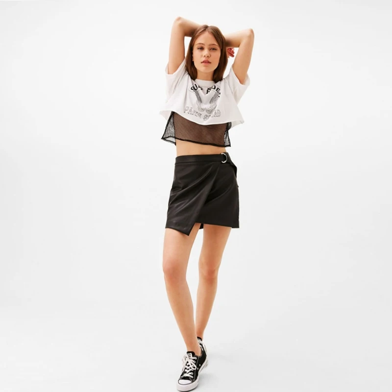 HDY Haoduoyi Брендовые женские белые футболки с буквенным принтом круглым вырезом и