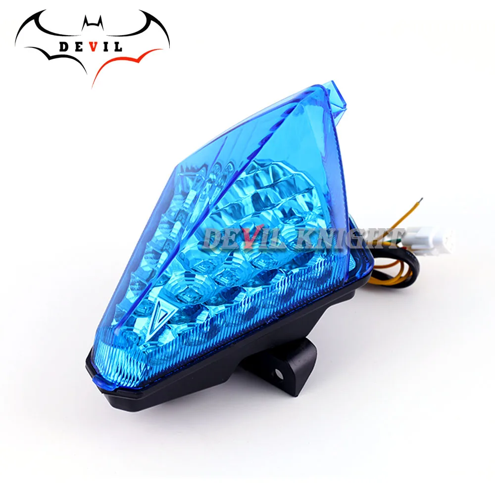 blue 2 Для Yamaha YZF R1 2007 2008 Задний фонарь Тормозные встроенные Сигналы поворота светодиодный свет аксессуары для мотоцикла, мотоцикл свет - Цвет: blue 2