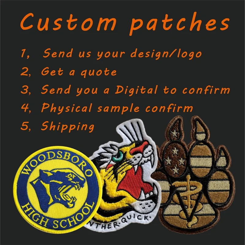 

Custom Back Patches No Minimum Embroidery patches For Jacket