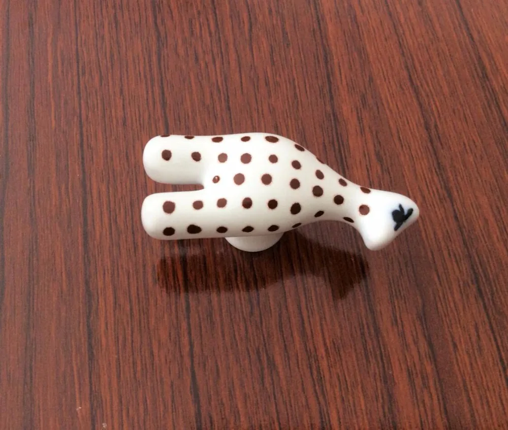 Животные комод ручки жираф керамические ящика/животное кабинет ручка кухонного