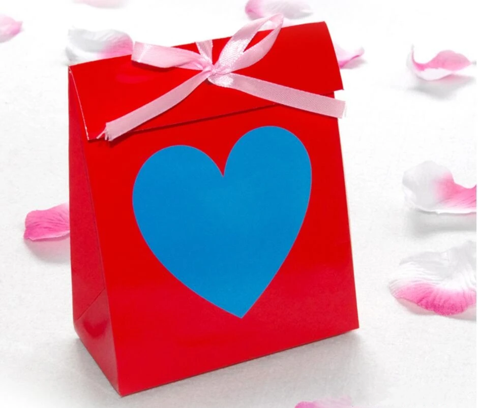 CLASSIC big size colorful heart design wedding/marriage party favor candy box dragee caixa de doces festa bomboniere 50PCS | Дом и сад