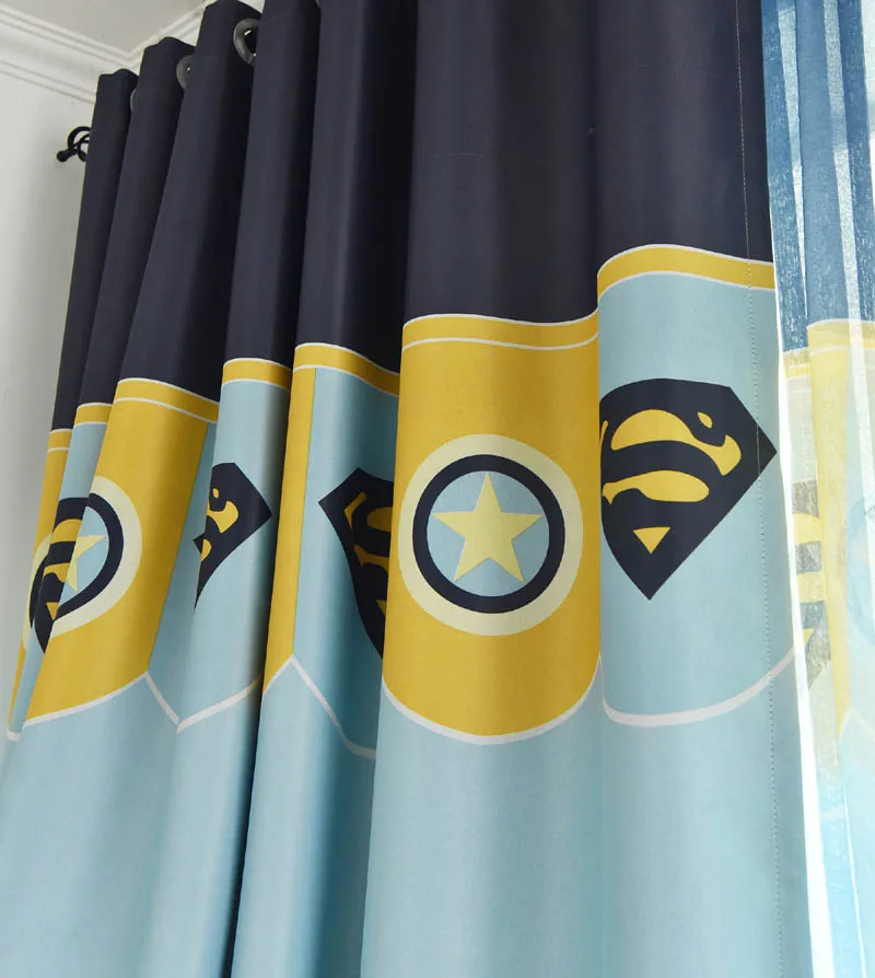 Curtain Cloth 02 Занавески «мстители», «Капитан Америка», «Щит», s, «супер герой», занавески из тюля для мальчиков, спальни, гостиной, Мультяшные занавески s, WP280#30 - Цвет: Curtain Cloth 02