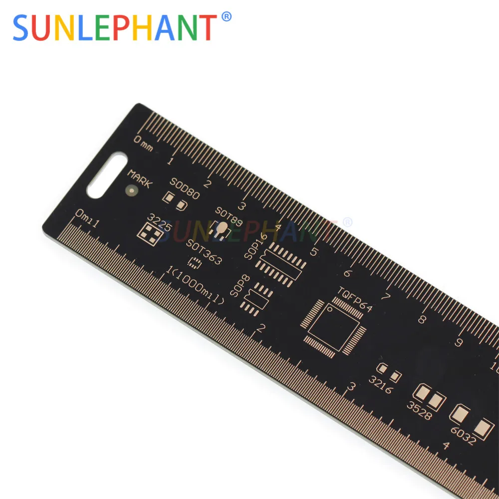 1 шт. 20 см многофункциональная PCB линейка измерительный инструмент резистор