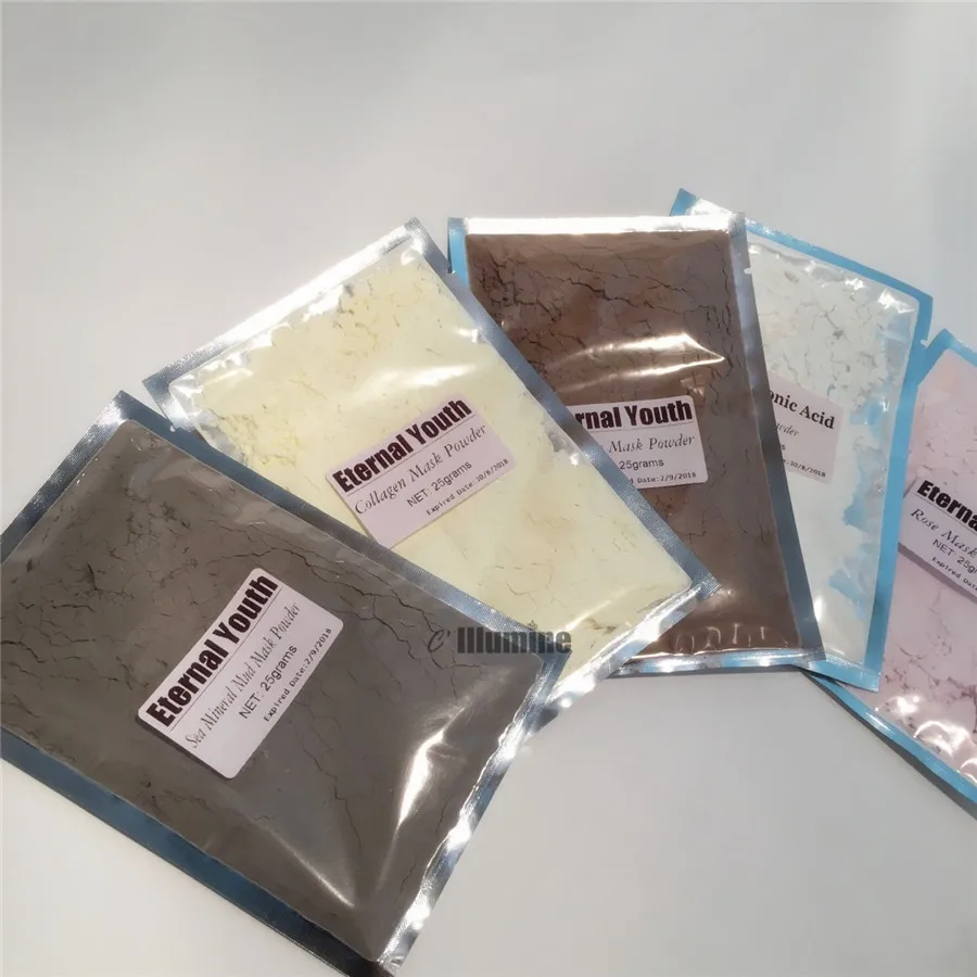 Антивозрастная косметическая упаковка 25g 5 видов маска пудра для лица морская