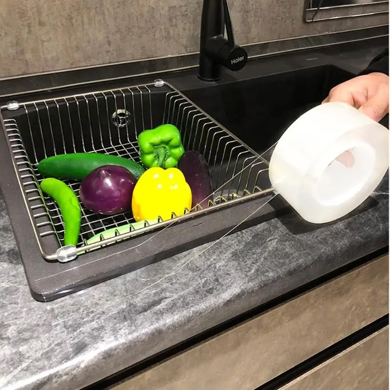 Кухонная раковина, водостойкая крепкая форма, самоклеящаяся прозрачная лента, для ванной комнаты, щелевая полоса, самоклеящаяся доска для воды в бассейне