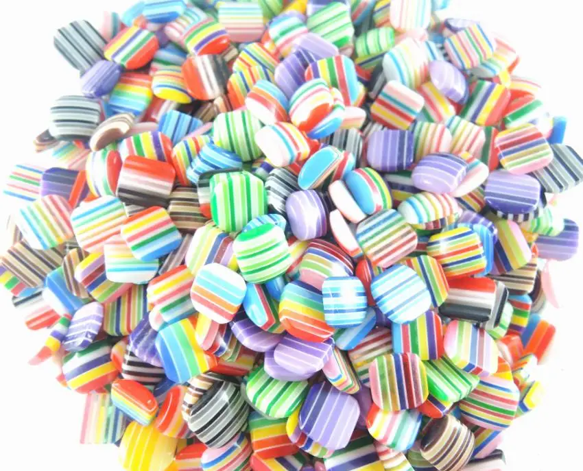 

Assorted Colors 8*8mm Acrylic mixed Flat Back Beads Square Rounded Corner Resin Half Beads 400pcs/lot Scrapbook Craft Decoration