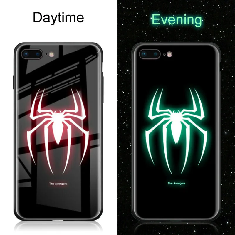 Чехол с логотипом Marvel Comics Iron Super man для iPhone 11 PRO MAX XS XR 10 8 7 6s Plus X Temper стеклянный чехол