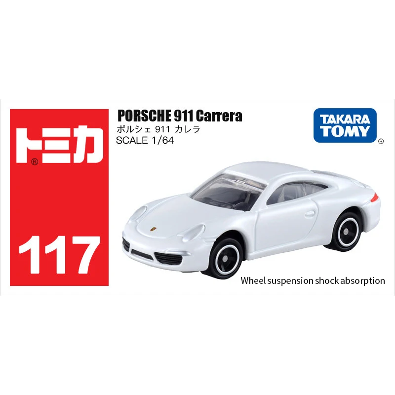 Takara Tomy Tomica 1/64 Porsche 911 Carrera металлическая литая модель игрушечного автомобиля #117