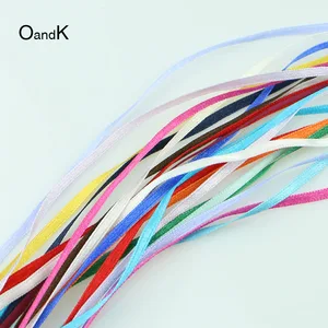 Набор лент для рукоделия, 2-3 мм, 60 ярдов цветов, атласные ленты