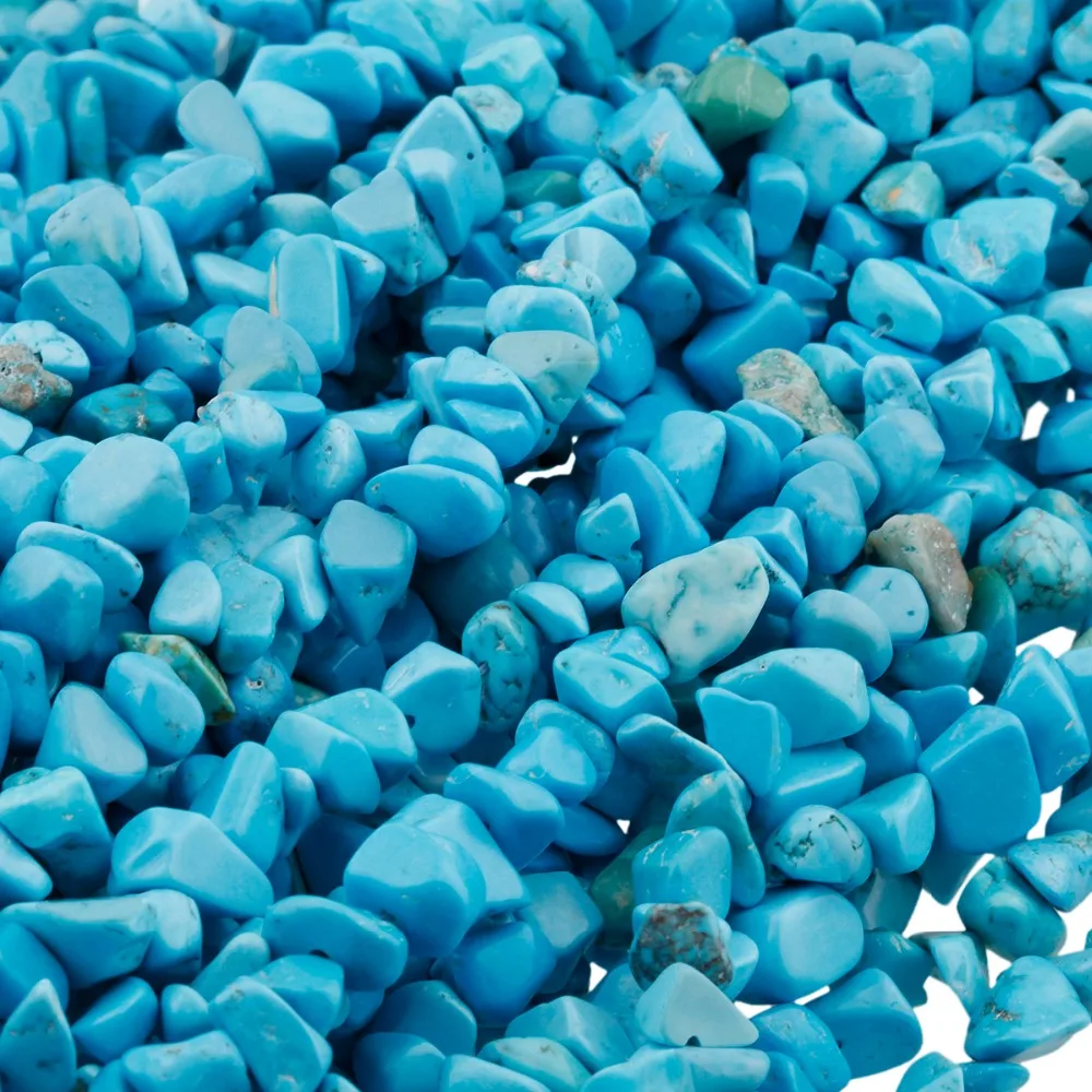 TUMBEELLUWA синий Howlite каменная крошка неровной формы просверленные бусины для