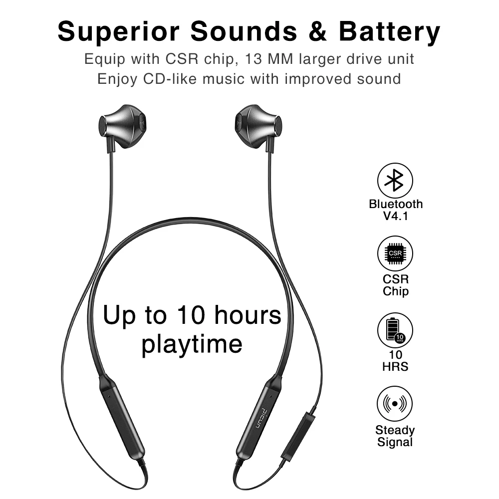 Беспроводные наушники спортивные с поддержкой 2 устройств Bluetooth микрофоном