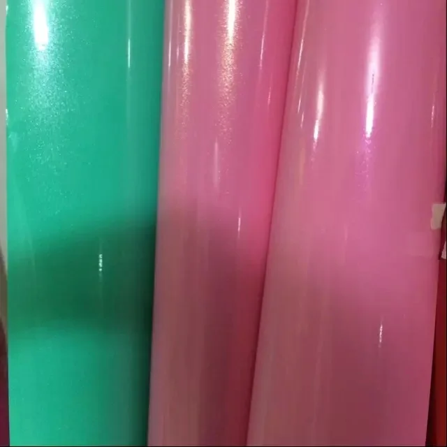 2017 Глянцевая блестящая переключение виниловая розовая и Золотая