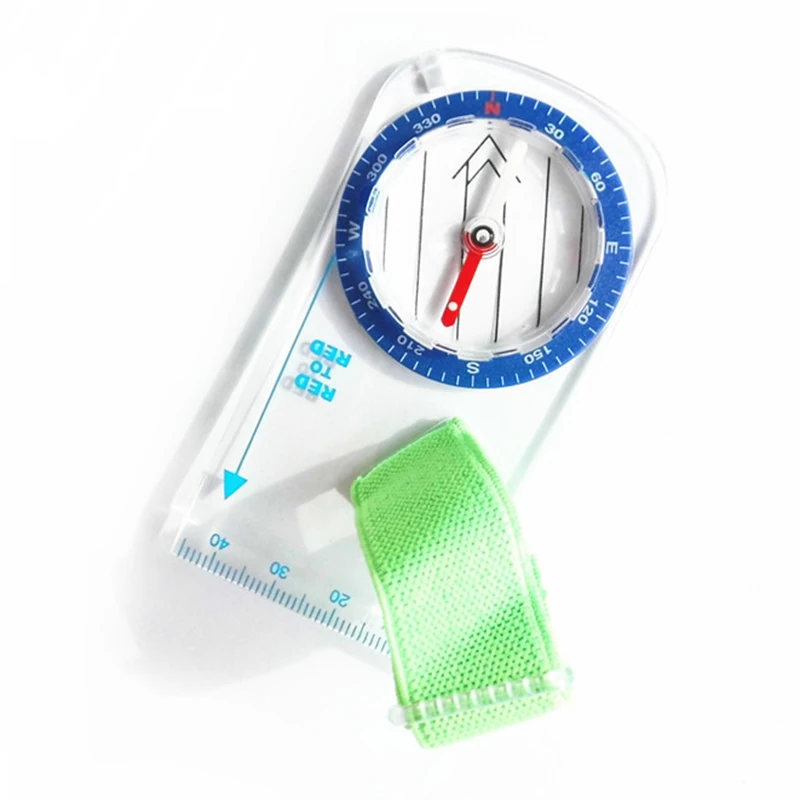 Прозрачный EDC Удобный для переноски пластиковый компас пропорциональный