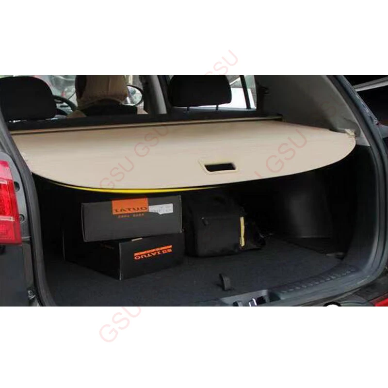 Черный Бежевый Цвет задний багажник защитный щит выдвижной грузовой Чехол Tonneau