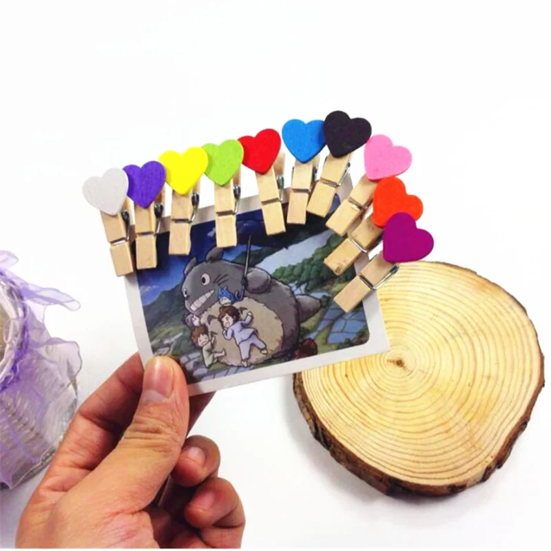 10 шт./лот новый модный милый специальный подарок много цветов деревянный зажим