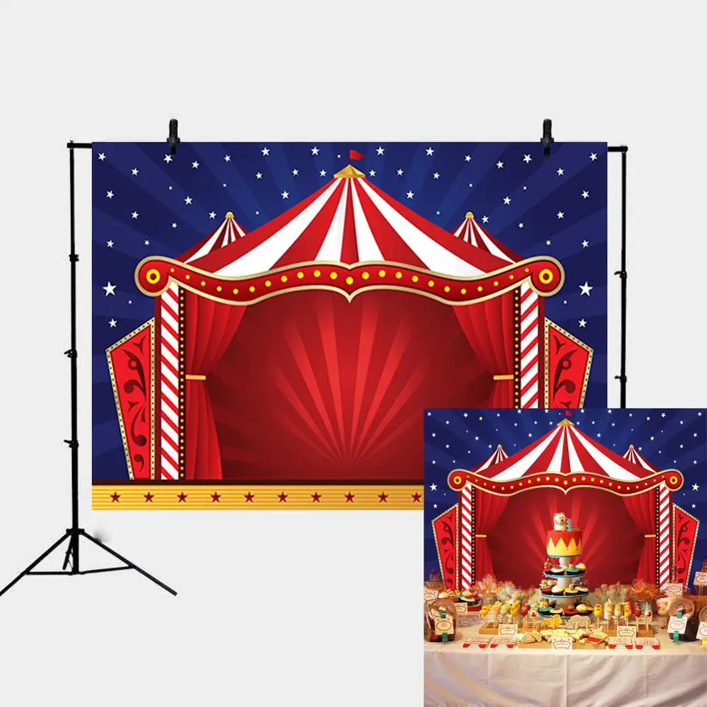 Цирк палатка фото фон 5X7ft детский душ фоны для фотографии Сияющая Звезда детей