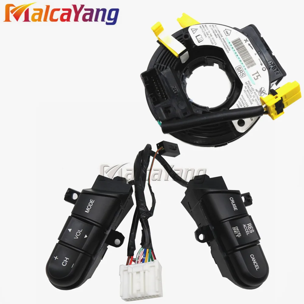 Автомобильный Стайлинг для Honda Civic 2006 2007 2008 2009 2010 руль круиз Управление переключатели Bluetooth с кабелями - Цвет: green light button