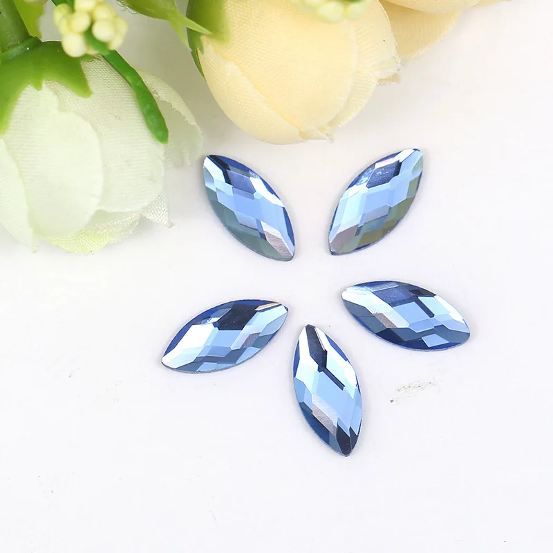 Синий конский глаз плоская задняя часть искусственная кожа свадебное платье и