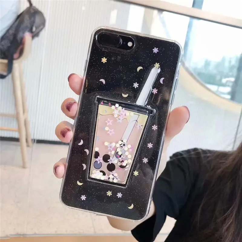 Чехол GYKZ с блестками и сыпучим песком для iPhone 6 6s XS MAX XR X 8 7 Plus чехол телефона 3d