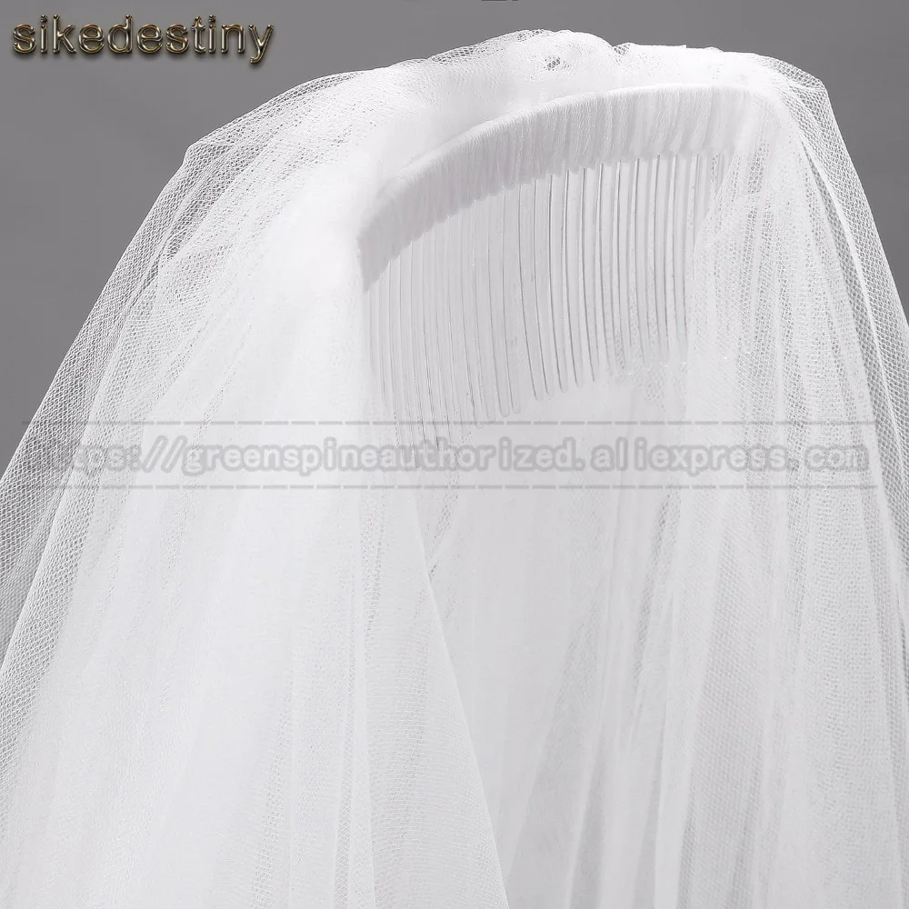 Просто свадебная фата аксессуары с ленточным краем белая слоновая кость для