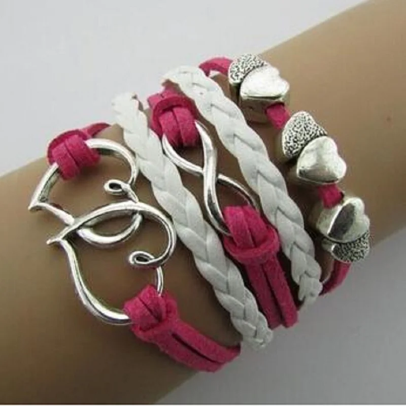 Vintage Fashion Women Jewelry Leather Double Infinite Multilayer Bracelets Factory Price Wholesales |