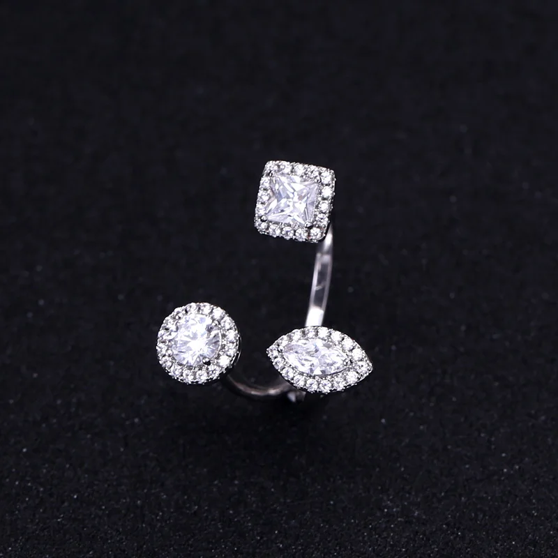 Модные женские ювелирные изделия кольцо ручной работы с кубическим цирконием