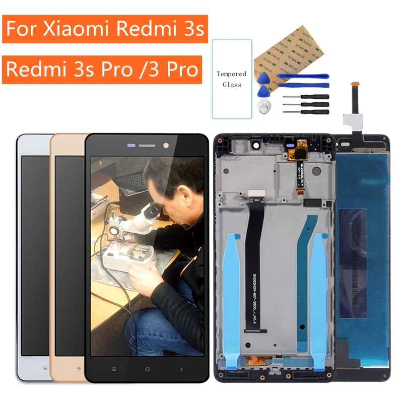 ЖК дисплей с сенсорным экраном и рамкой для Xiaomi Redmi 3s / Pro/ 3 Pro Prime|Экраны мобильных