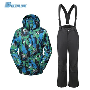 Костюм для сноуборда Goexplore, мужской комплект для катания на лыжах, водонепроницаемый, с защитой от ветра-30, лыжные комплекты куртки и брюки, теплая верхняя одежда для снежной погоды