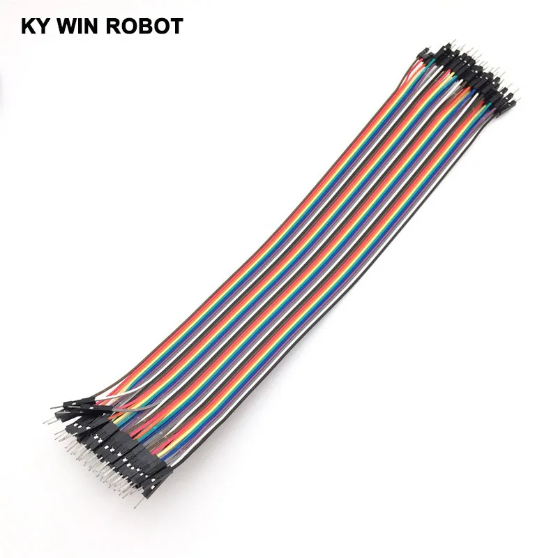 

Dupont line 40pcs 30cm 2.54mm 1p-1p Pin Male to Male Color Breadboard Cable Jump Wire Jumper For Arduino