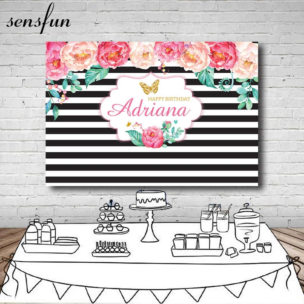 Sensfun розового цвета с цветочным рисунком для девочек на день рождения вечерние