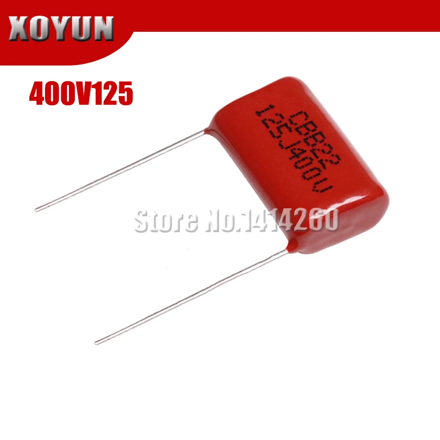10 шт. 400V125J 1 мкФ шаг 20 мм 400 в 125 CBB 125J400V полипропиленовый пленочный