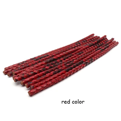red BC Fashion 5 мм глянцевый красный шнуры кожи питона высокого класса роскошный шнур из натуральной кожи настроить высокого класса diy ювелирные изделия браслет - Цвет: red