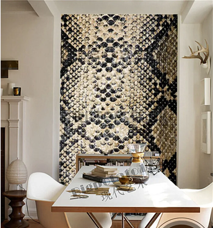 3D фрески на заказ обои с текстурой змеи для гостиной дивана телевизора стены