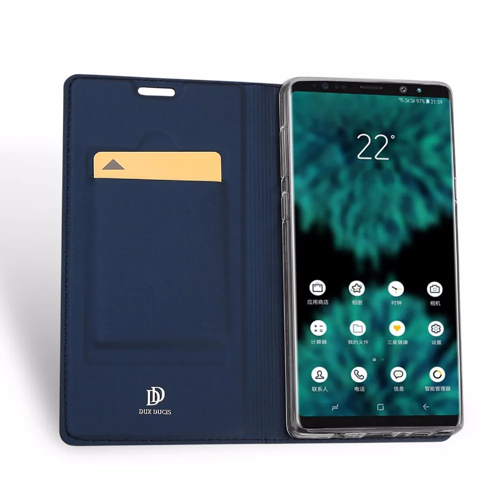 Флип-кейс из искусственной кожи для Samsung Galaxy Note9 чехол бизнес-кошелька чехлы с