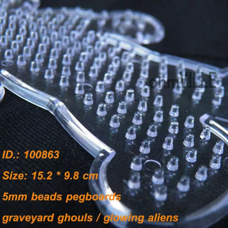 Оптовая продажа! Pegboards для 5 мм перлер Хама бисер Fused Beads шаблоны ~ прозрачная Peg