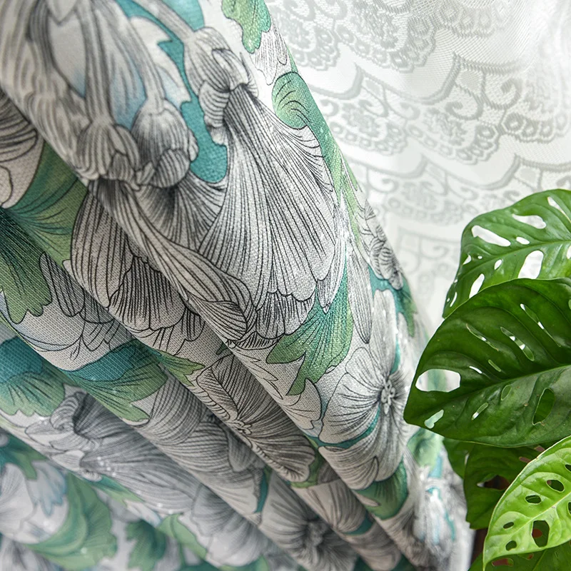 Современные свежие и Простые занавески для гостиной столовой спальни жаккард