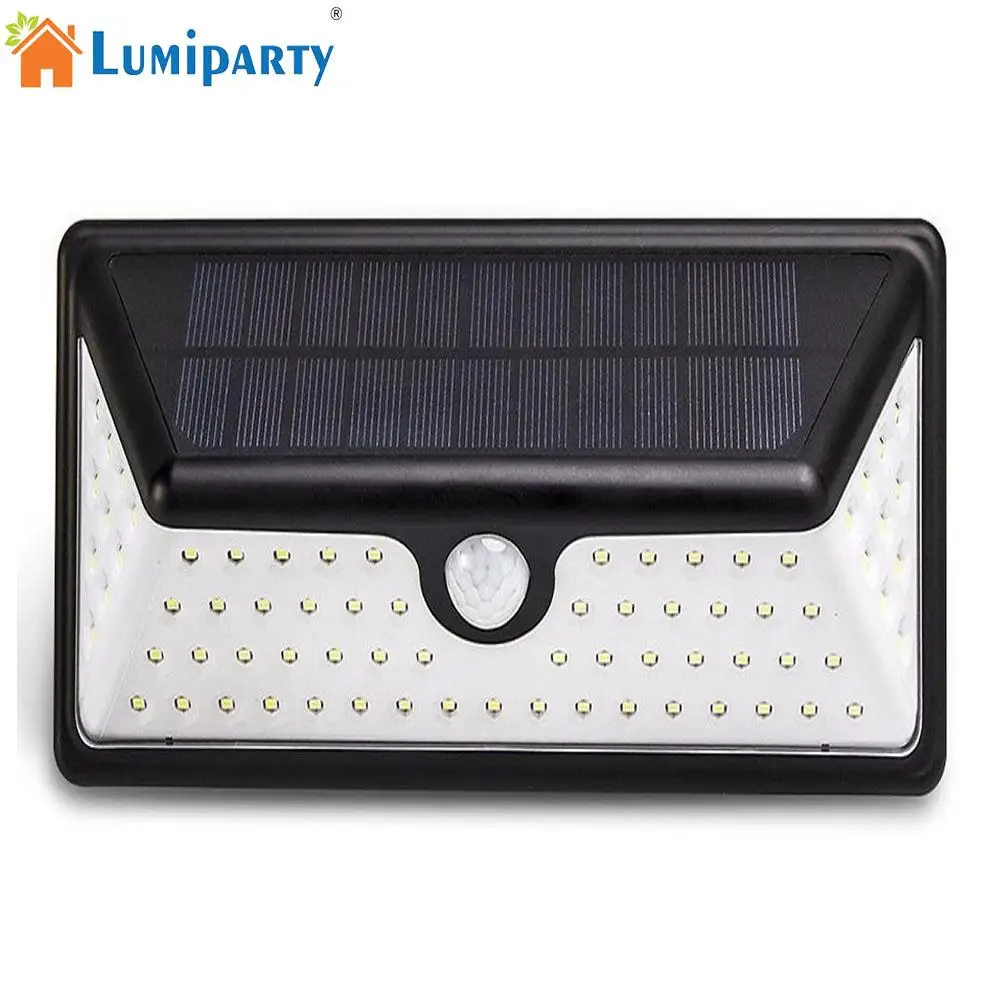 LumiParty 73LED солнечных батареях Водонепроницаемый трехгранника настенный