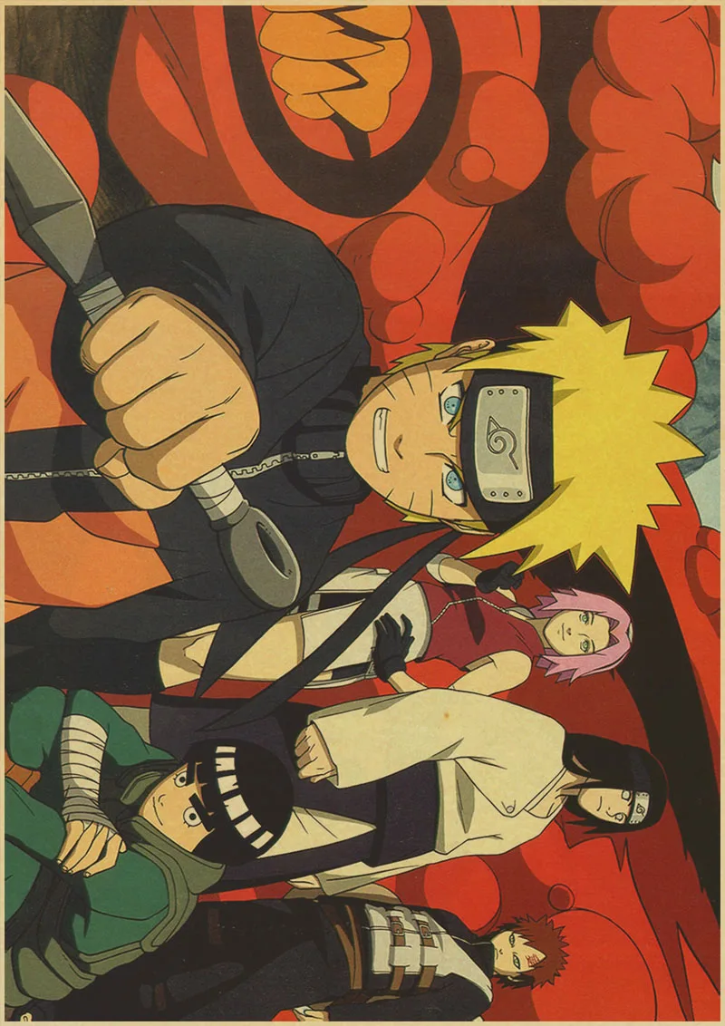 K020 Винтаж Ретро аниме постер аниме постеры Uzumaki постер Naruto Luffy Wanted цельный Бар Кафе домашний декор наклейка на стену - Цвет: K020