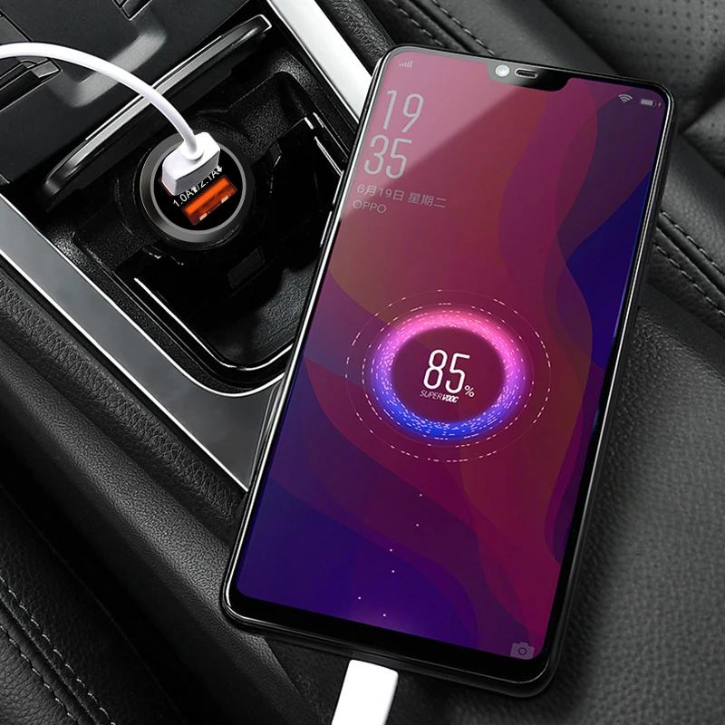 Автомобильное зарядное устройство с двумя usb-портами для iPhone XS Max X XR 6 S s 7 8 Plus 6Plus