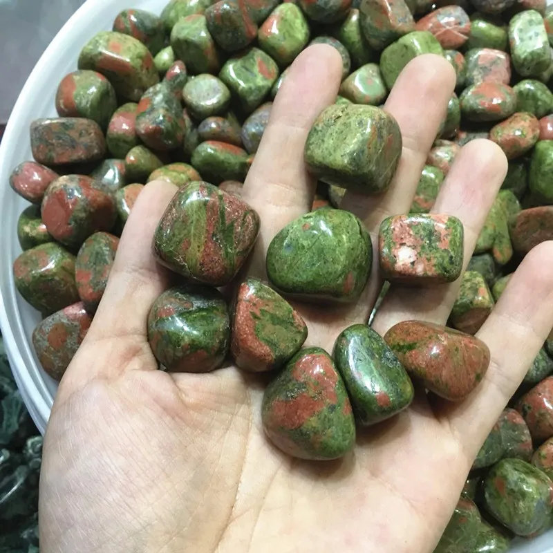 Natural Polished Unakite Crystal Tumble Stone for home decoration