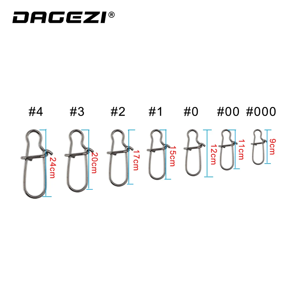 Рыболовный соединитель DAGEZI 100 шт./лот белая нержавеющая сталь вертлюжная защелка
