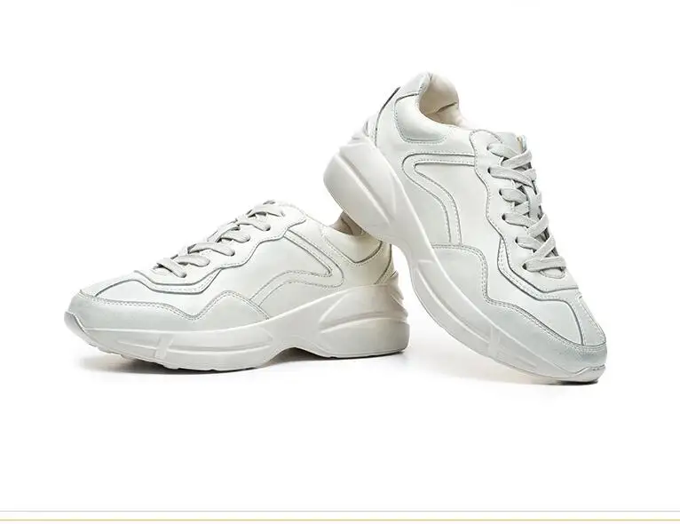 Для мужчин Вулканизированная обувь из натуральной кожи модные tenis feminino дышащая