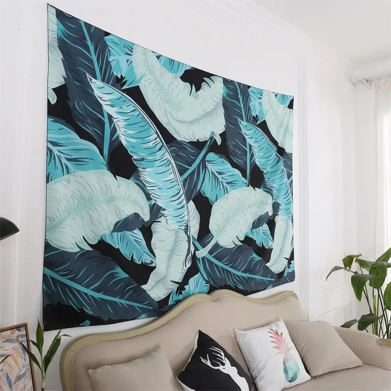 130cmx150cm Banana Leaf Tapestry Plant Nordic Wall Hangs Bedroom Sofa Background Beach Towel Blanket Home Room Decoration | Дом и сад